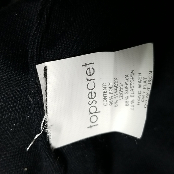 Top Secret Sequin Bandeau Black Size L - Picture 6 of 7